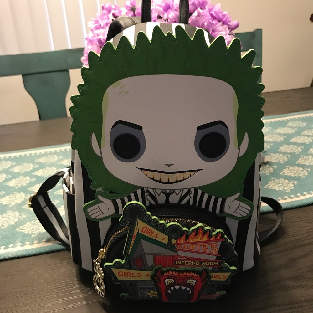 NEW BEETLEJUICE LOUNGEFLY MINI BACK PACK